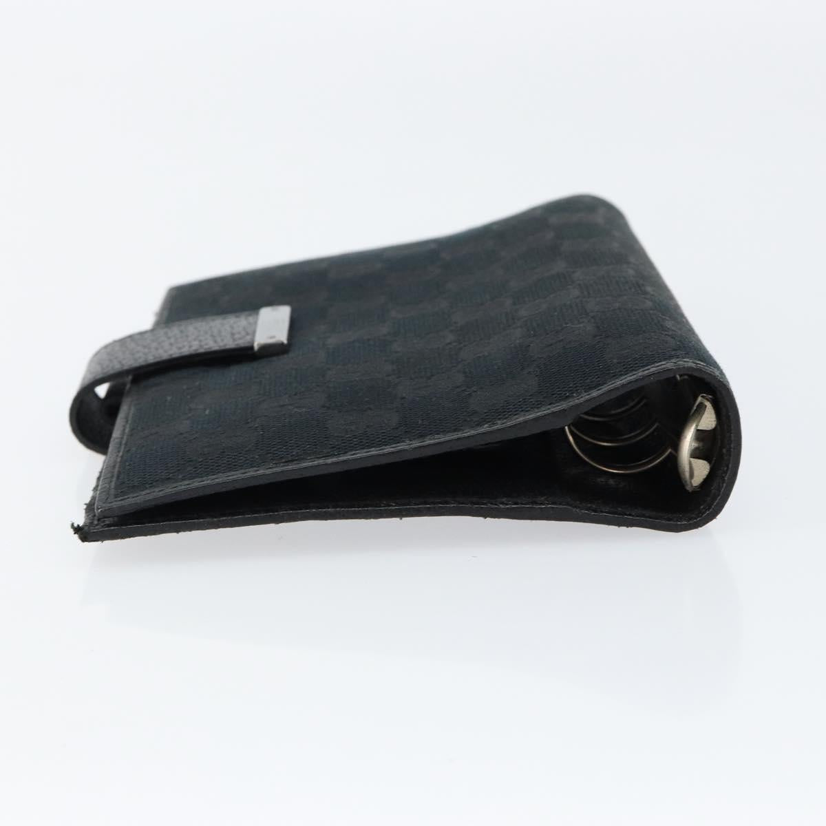 GUCCI GG Canvas Agenda Day Planner Cover Black 115241 Auth am9669