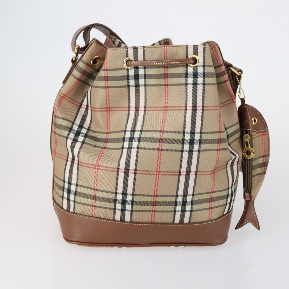 VALENTINO Clutch Bag PVC 3 Set Brown Beige Auth am9678