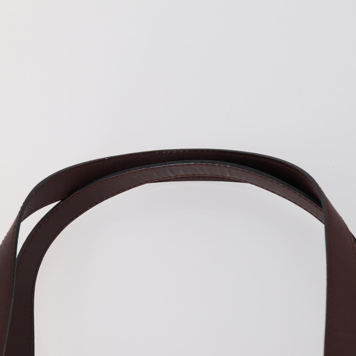 Salvatore Ferragamo Shoulder Bag Leather 3 Set Bordeaux Silver beige Auth am9685