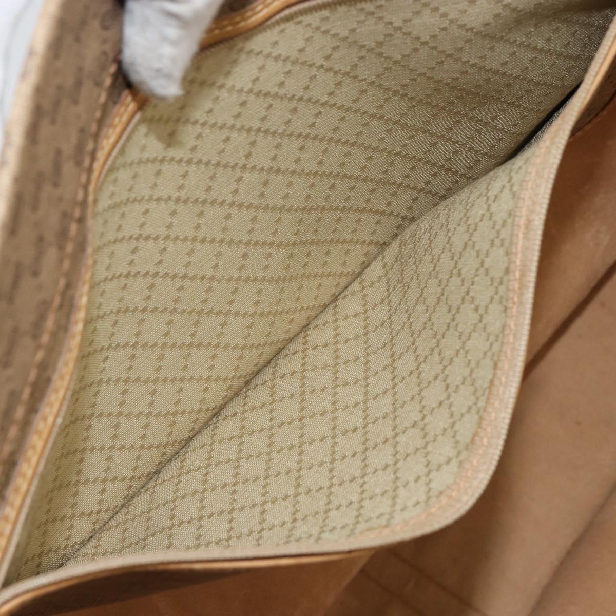 GUCCI Micro GG Supreme Tote Bag PVC Beige Gold Auth am9689