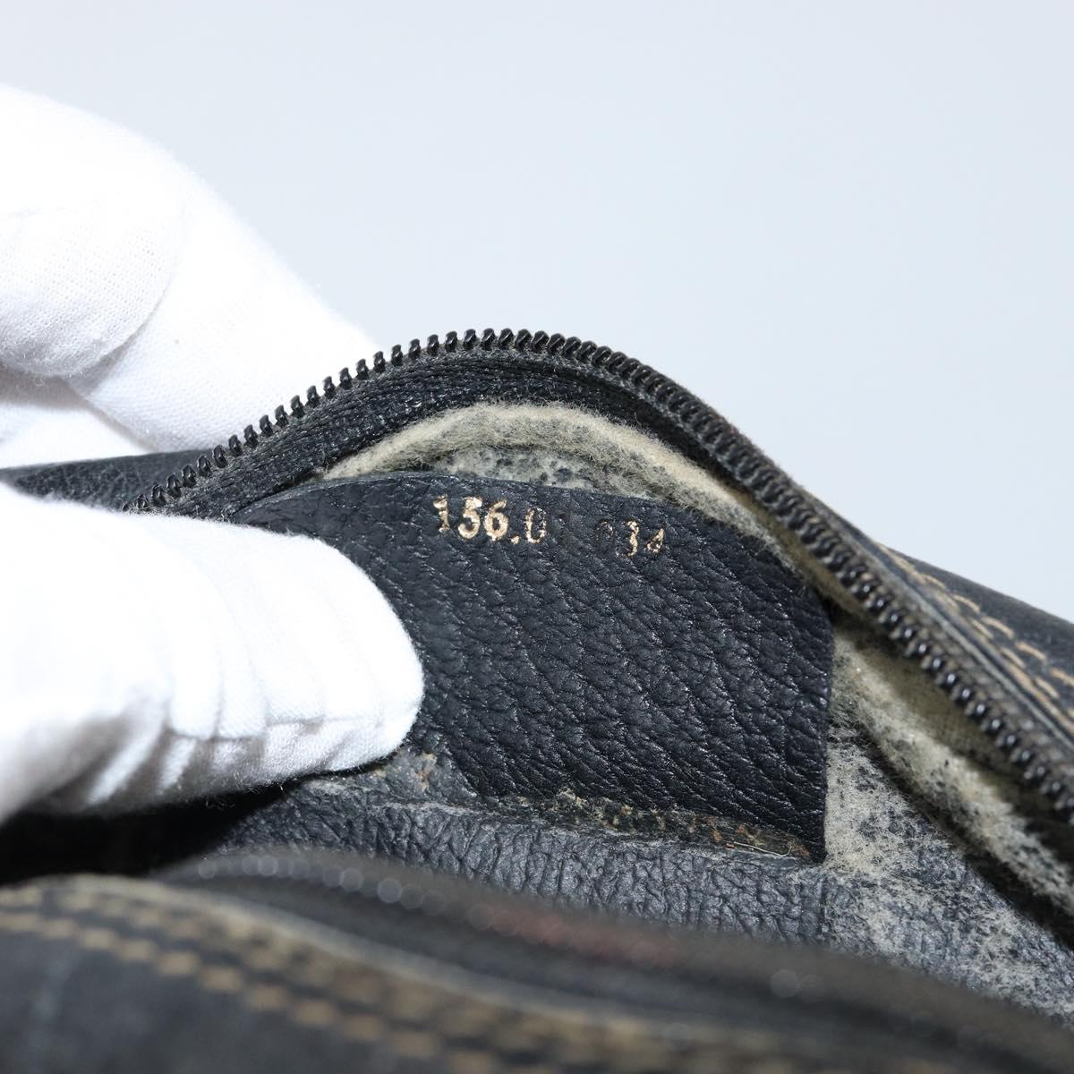 GUCCI GG Supreme Web Sherry Line Clutch Bag Black Gold 156 01 034 Auth am9691