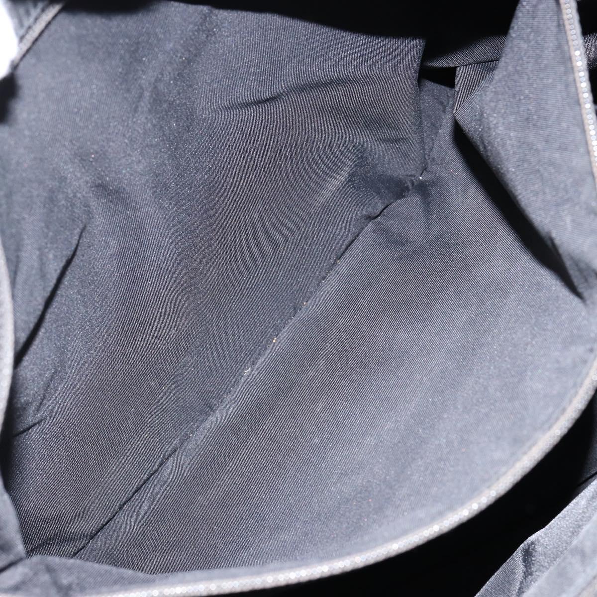 CHANEL New Travel Line Tote Bag Nylon Black gold CC Auth am9694