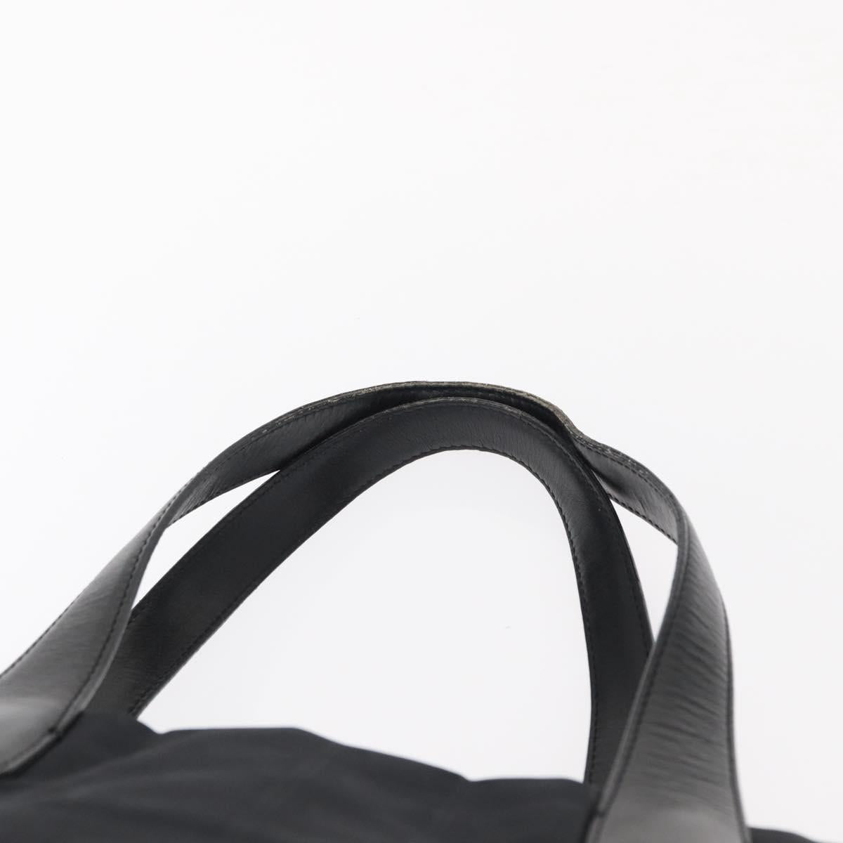 CHANEL New Travel Line Tote Bag Nylon Black gold CC Auth am9695