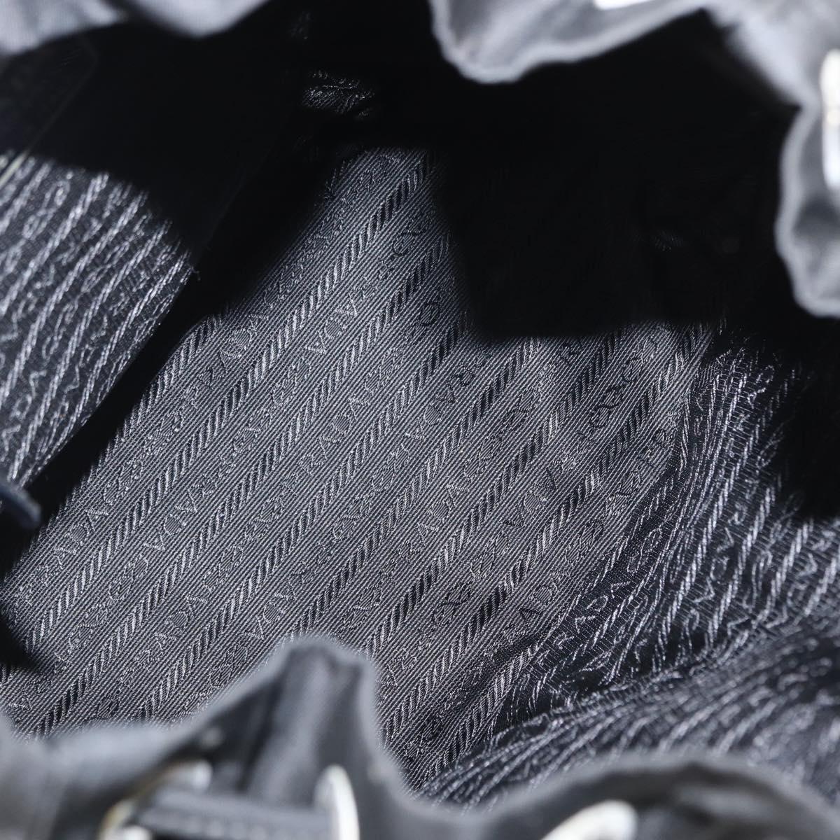 PRADA Backpack Nylon Black Silver Auth am9697