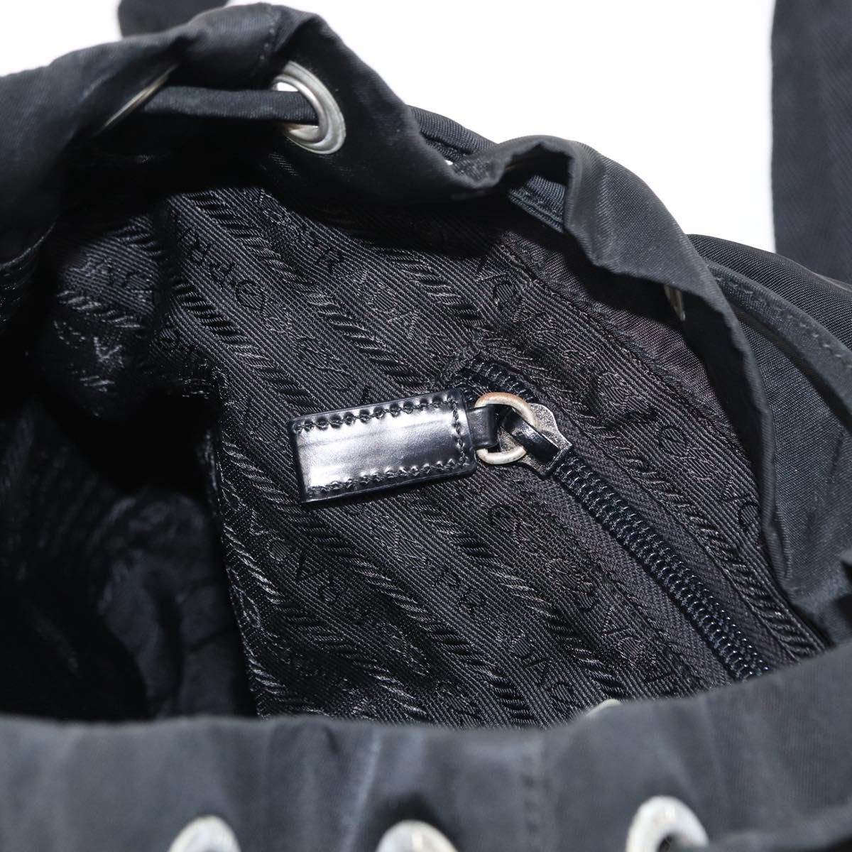 PRADA Backpack Nylon Black Silver Auth am9697