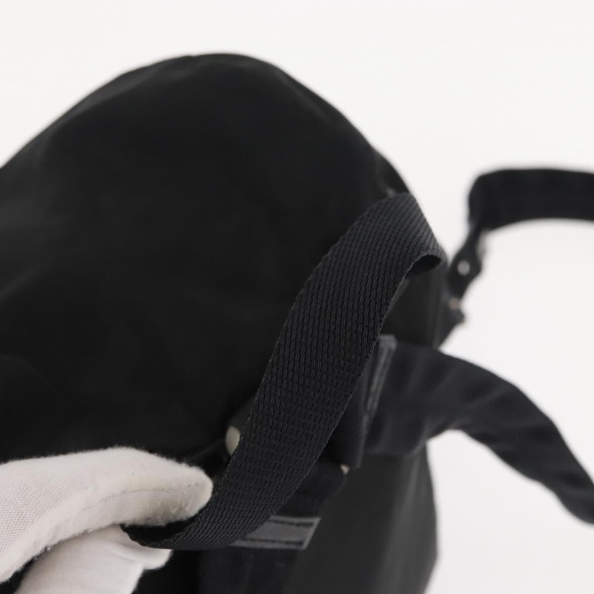 PRADA Backpack Nylon Black Silver Auth am9697