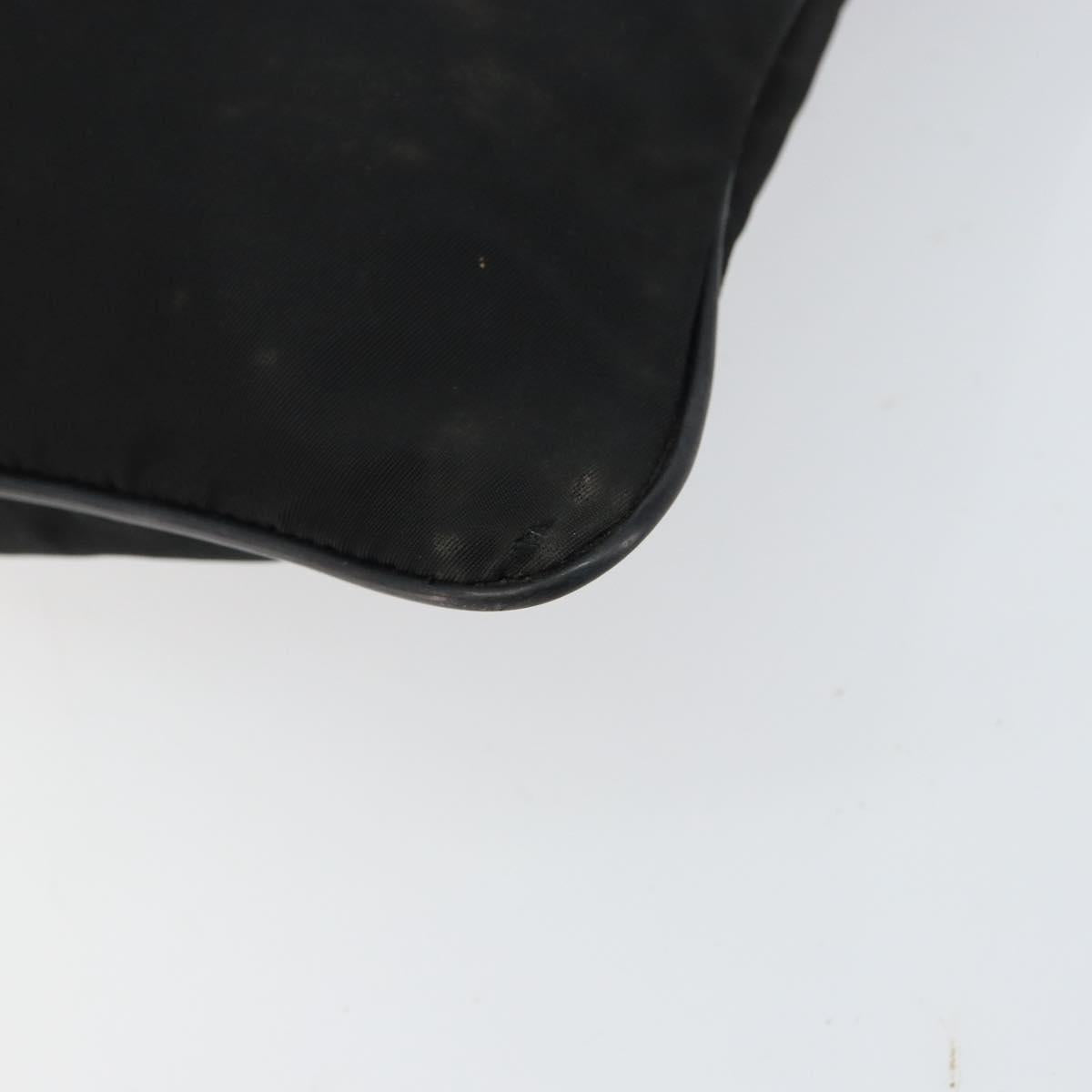 PRADA Shoulder Bag Nylon Black Silver Auth am9698
