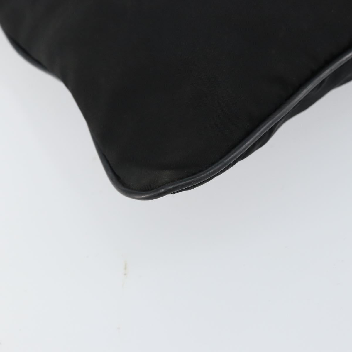 PRADA Shoulder Bag Nylon Black Silver Auth am9698