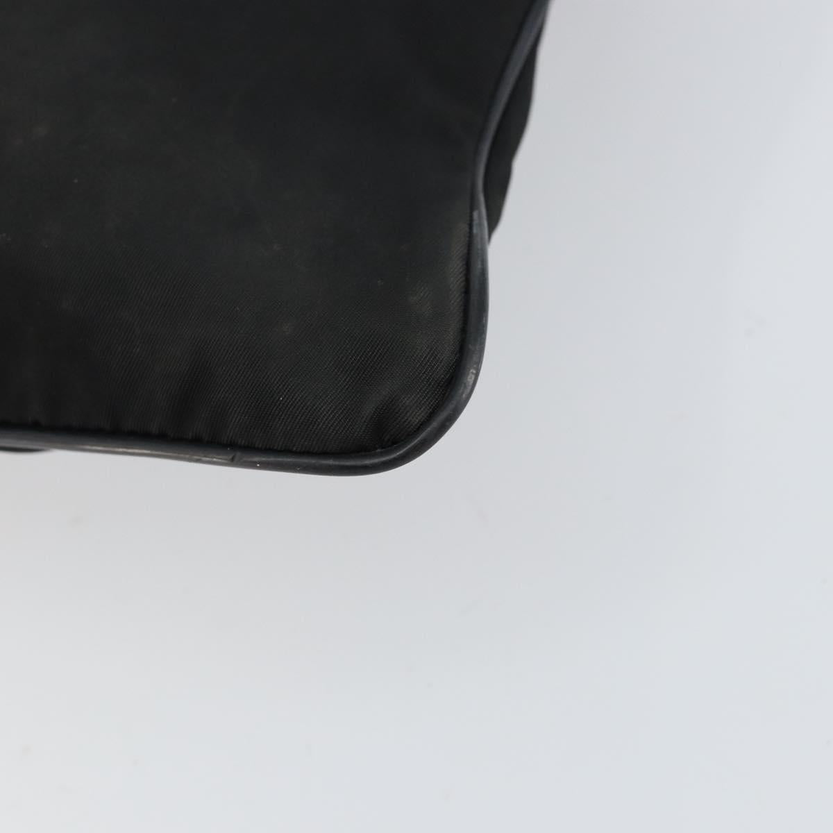 PRADA Shoulder Bag Nylon Black Silver Auth am9698