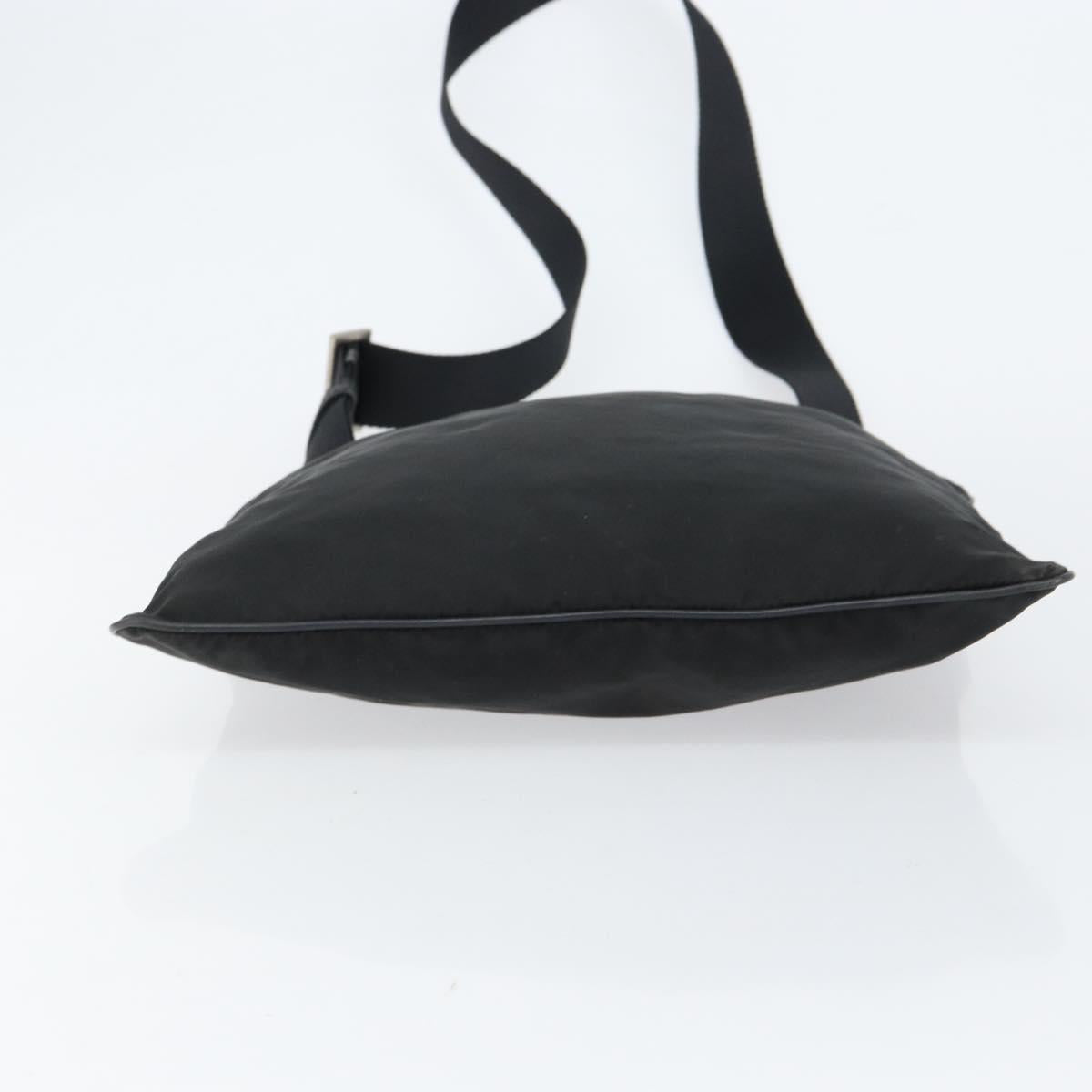 PRADA Shoulder Bag Nylon Black Silver Auth am9698