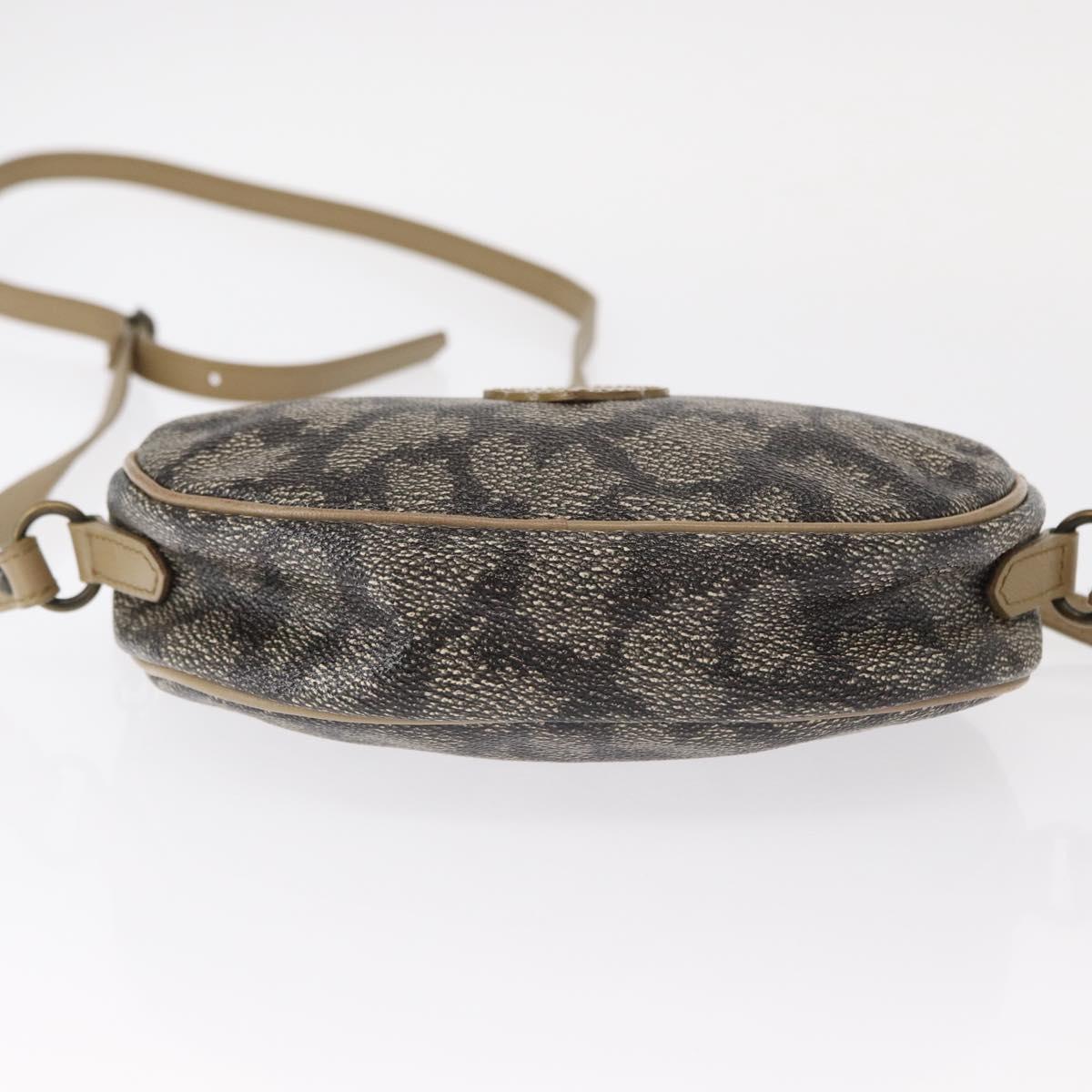 SAINT LAURENT Shoulder Bag PVC Leather Beige Auth am9701