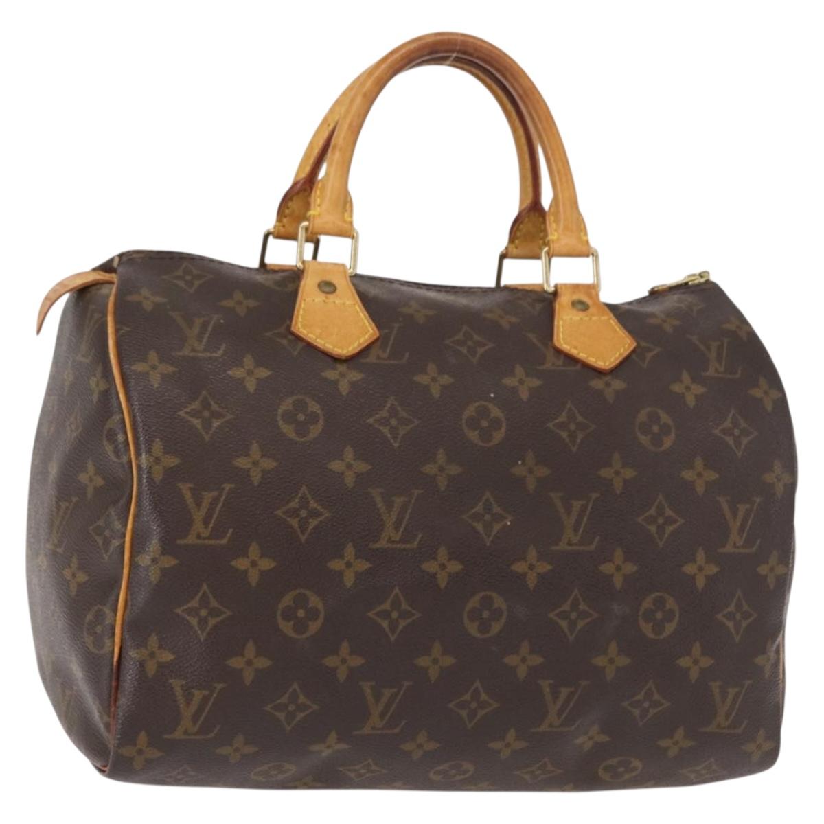 LOUIS VUITTON Monogram Speedy 30 Hand Bag M41526 LV Auth am9709