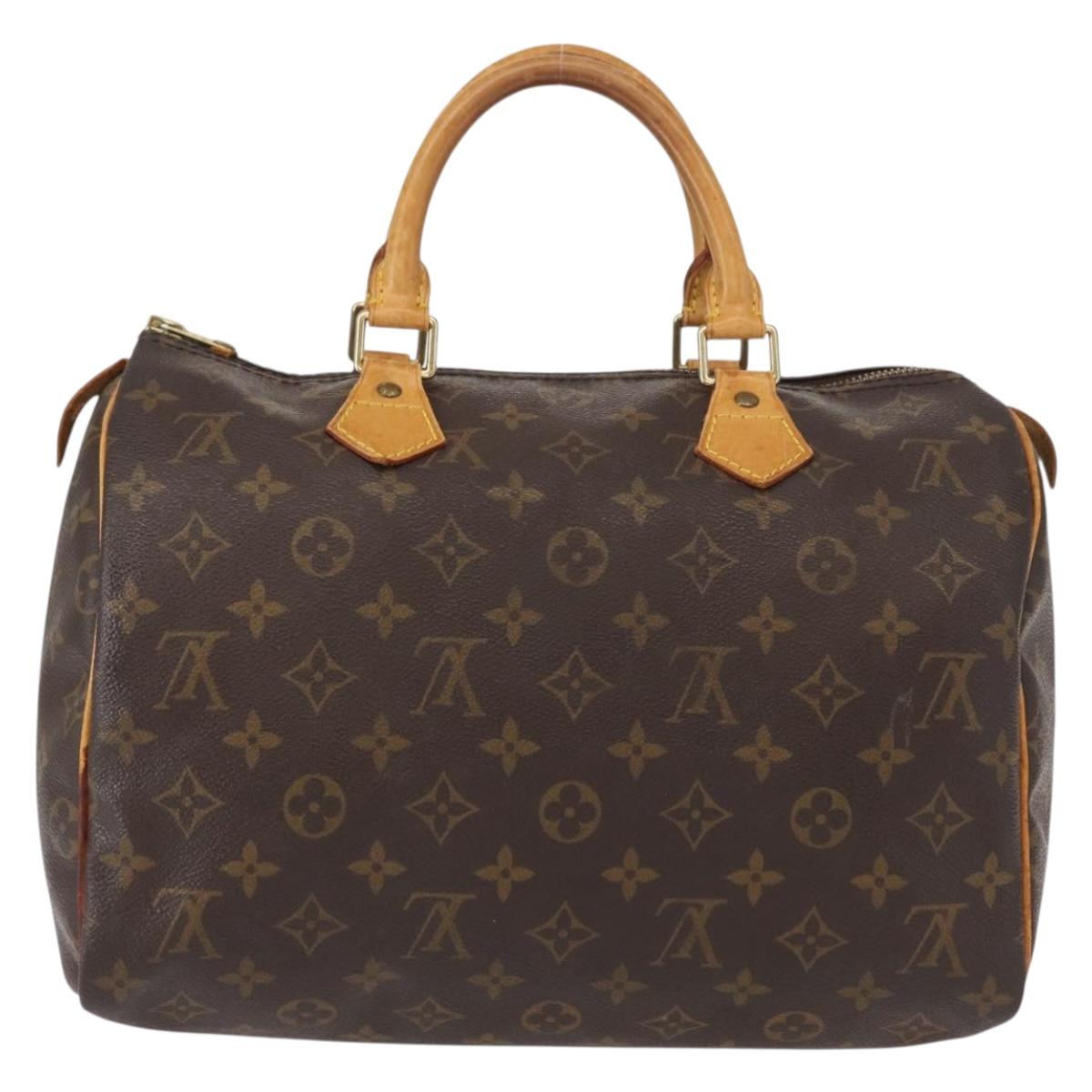 LOUIS VUITTON Monogram Speedy 30 Hand Bag M41526 LV Auth am9709