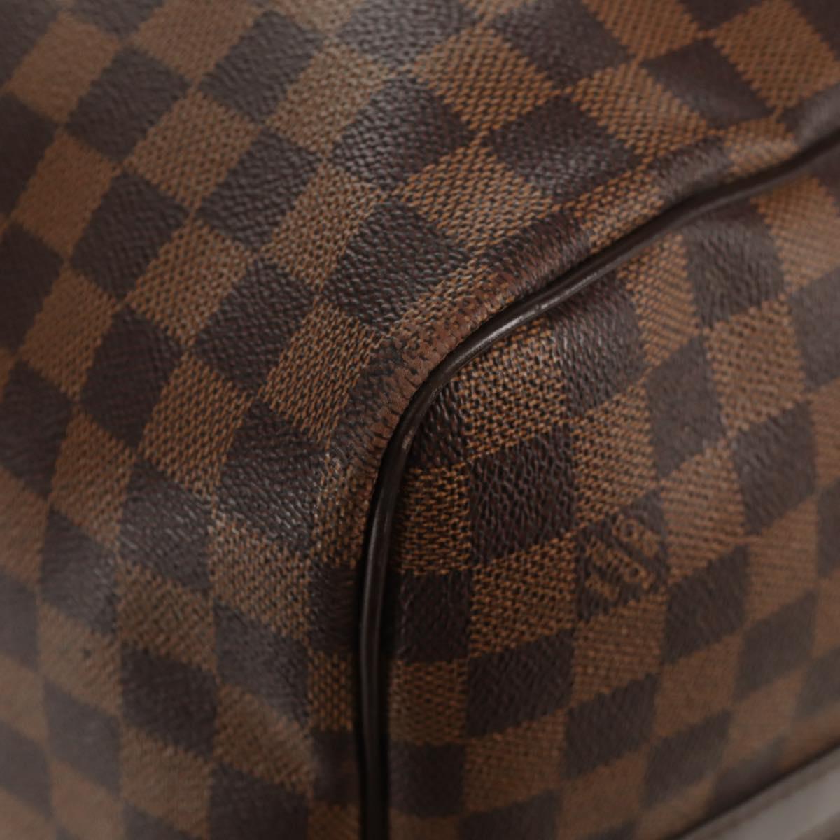 LOUIS VUITTON Damier Ebene Keepall Bandouliere 55 Boston Bag N41414 Auth am9712V