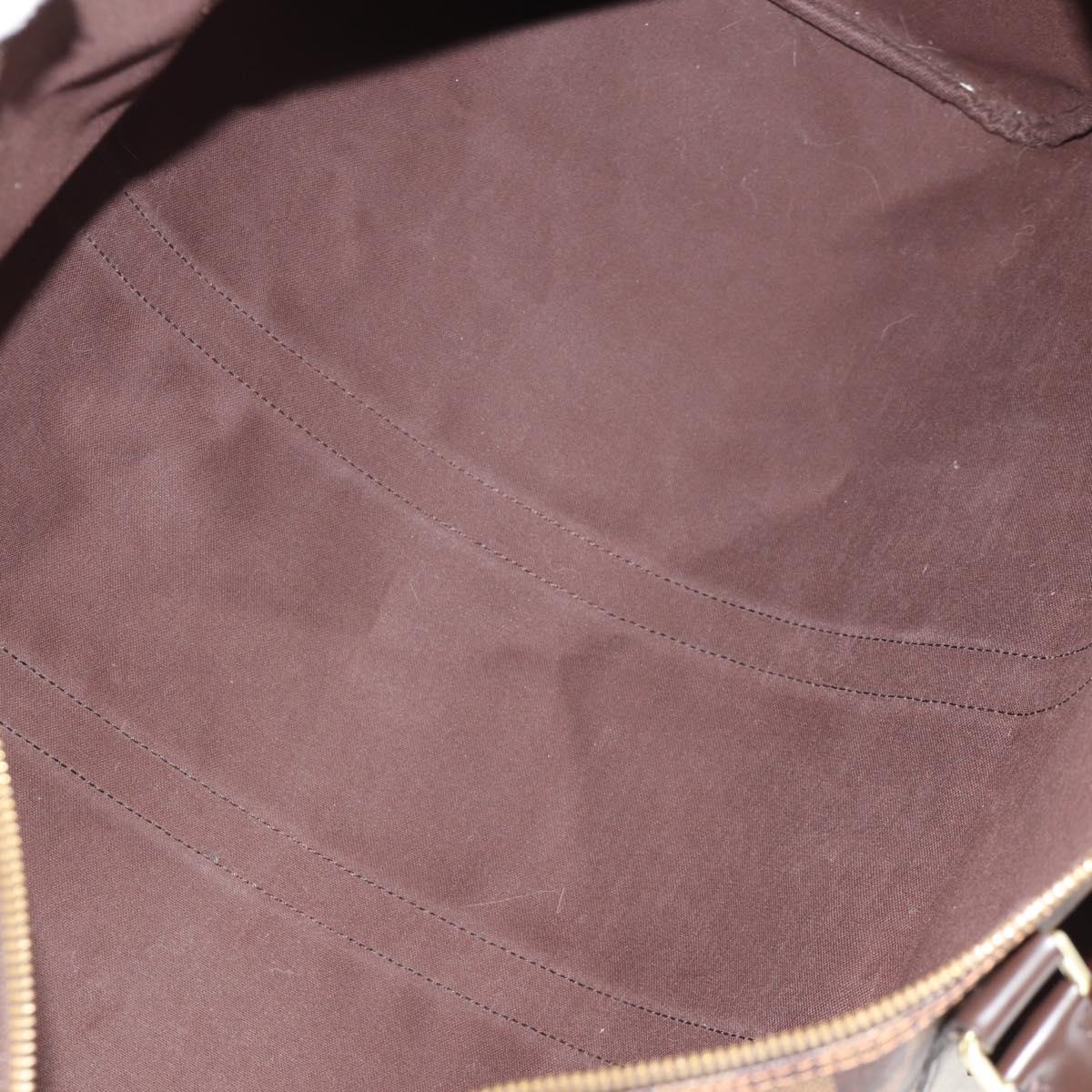 LOUIS VUITTON Damier Ebene Keepall Bandouliere 55 Boston Bag N41414 Auth am9712V