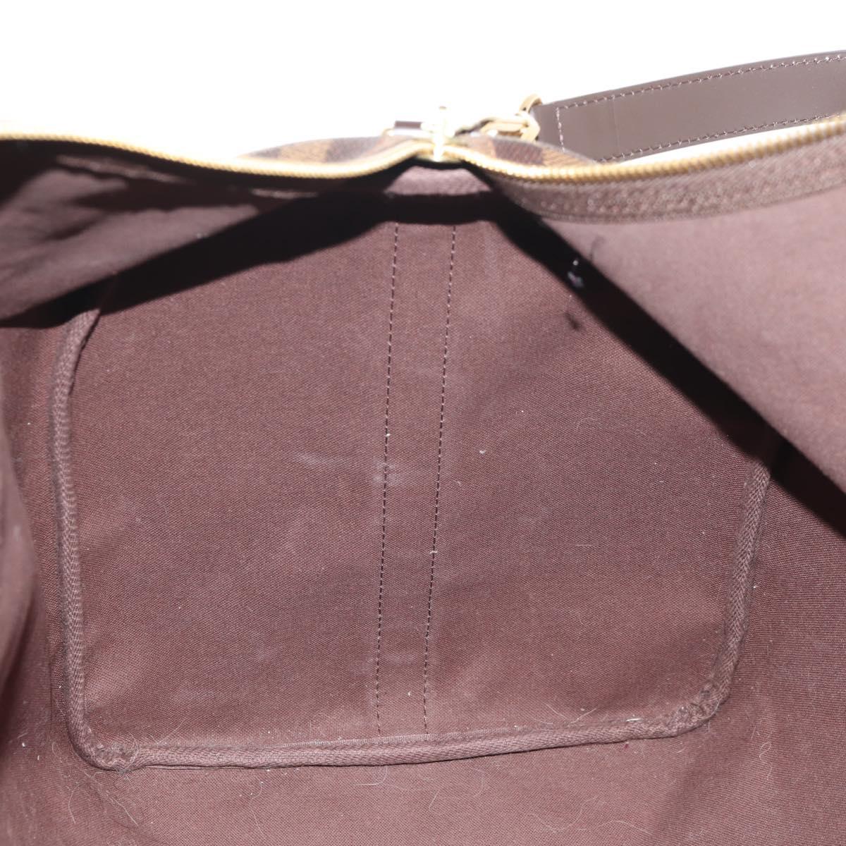 LOUIS VUITTON Damier Ebene Keepall Bandouliere 55 Boston Bag N41414 Auth am9712V