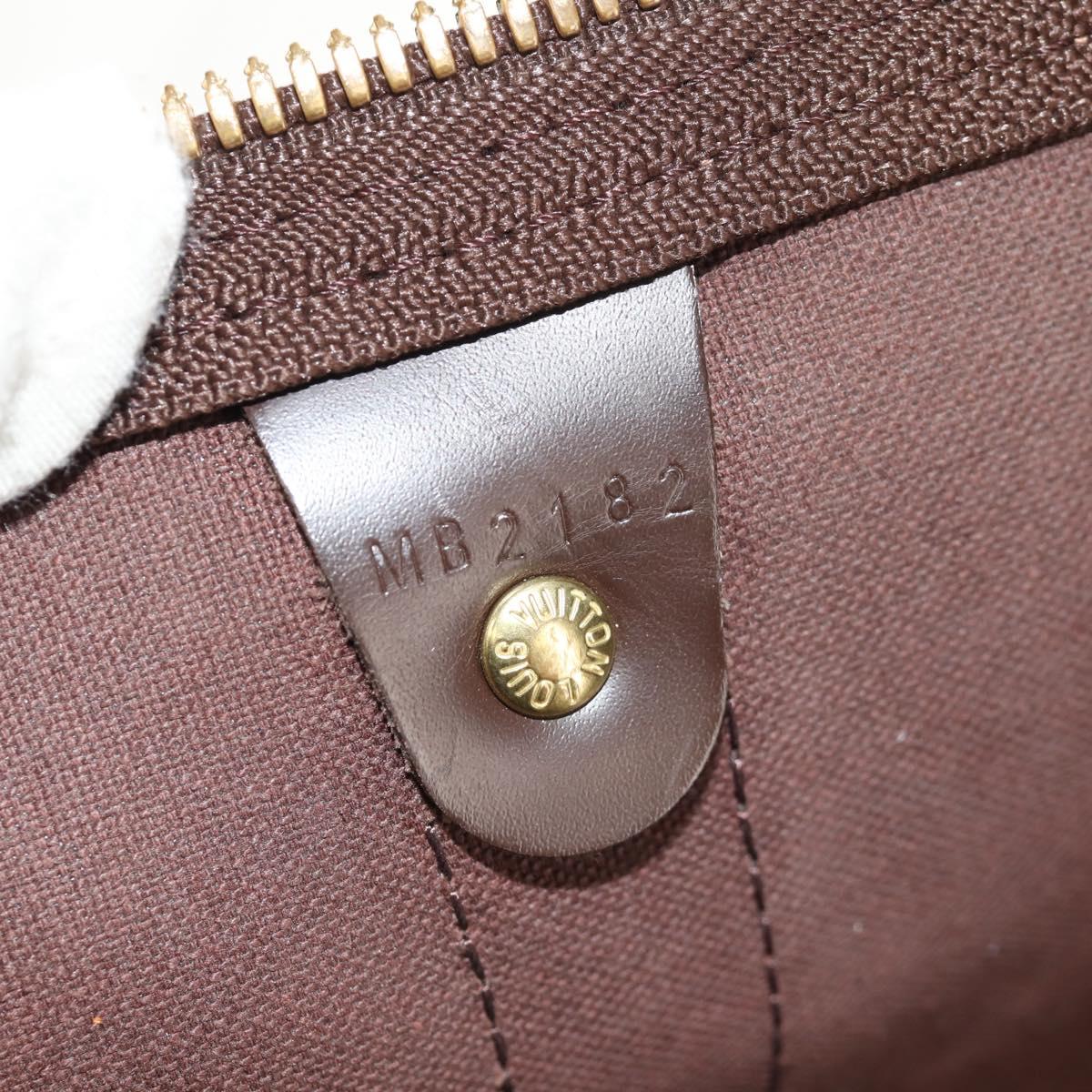 LOUIS VUITTON Damier Ebene Keepall Bandouliere 55 Boston Bag N41414 Auth am9712V