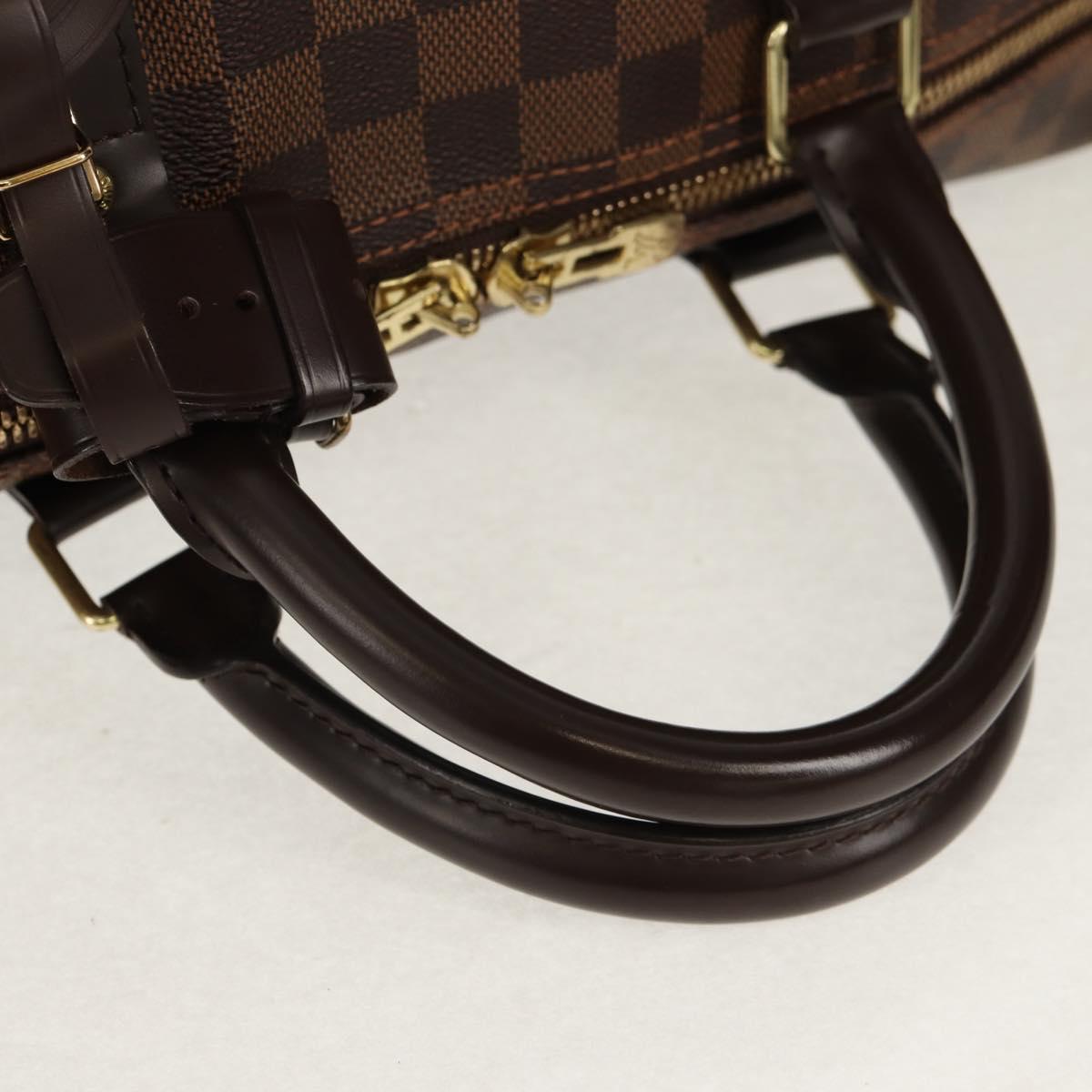 LOUIS VUITTON Damier Ebene Keepall Bandouliere 55 Boston Bag N41414 Auth am9712V