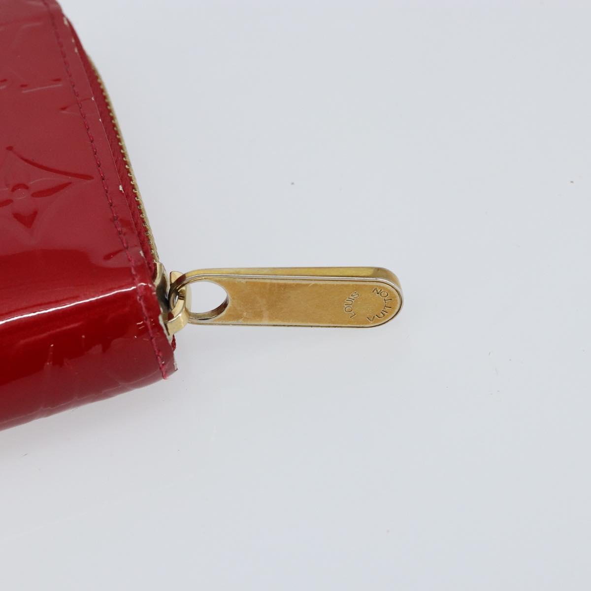 LOUIS VUITTON Vernis Zippy Wallet Wallet Pomme D'amour M91981 LV Auth am9713