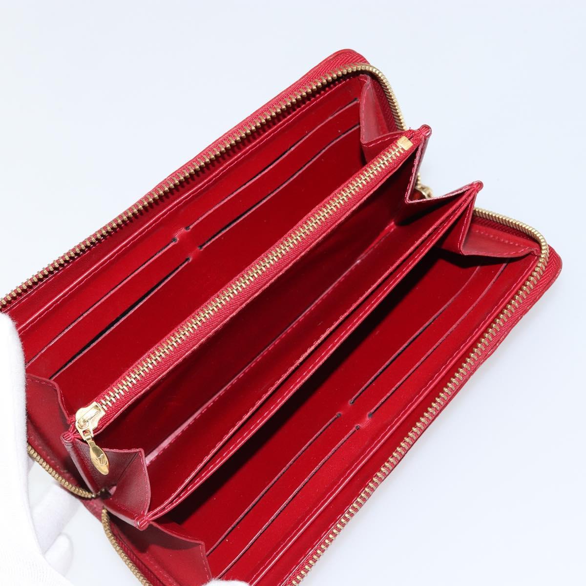 LOUIS VUITTON Vernis Zippy Wallet Wallet Pomme D'amour M91981 LV Auth am9713
