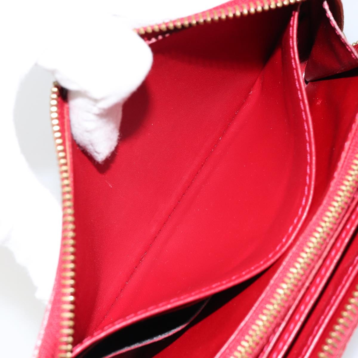 LOUIS VUITTON Vernis Zippy Wallet Wallet Pomme D'amour M91981 LV Auth am9713