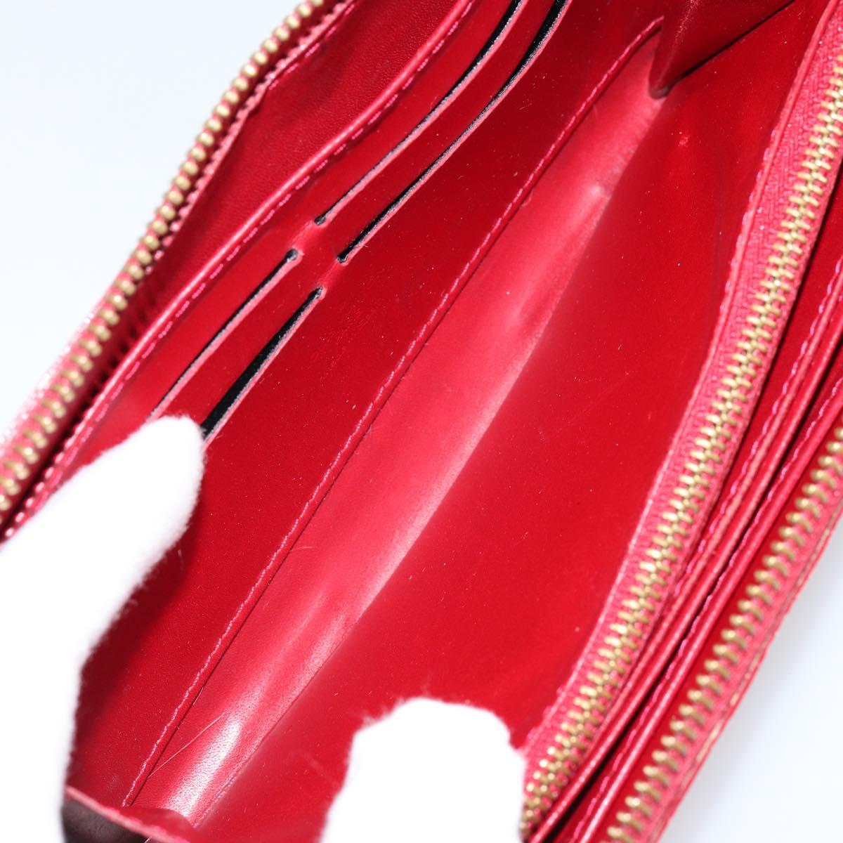 LOUIS VUITTON Vernis Zippy Wallet Wallet Pomme D'amour M91981 LV Auth am9713