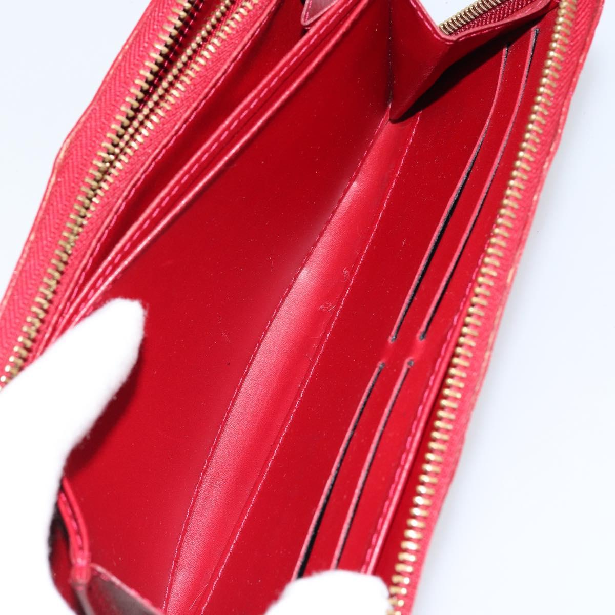 LOUIS VUITTON Vernis Zippy Wallet Wallet Pomme D'amour M91981 LV Auth am9713