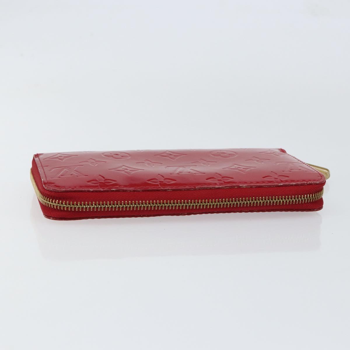 LOUIS VUITTON Vernis Zippy Wallet Wallet Pomme D'amour M91981 LV Auth am9713