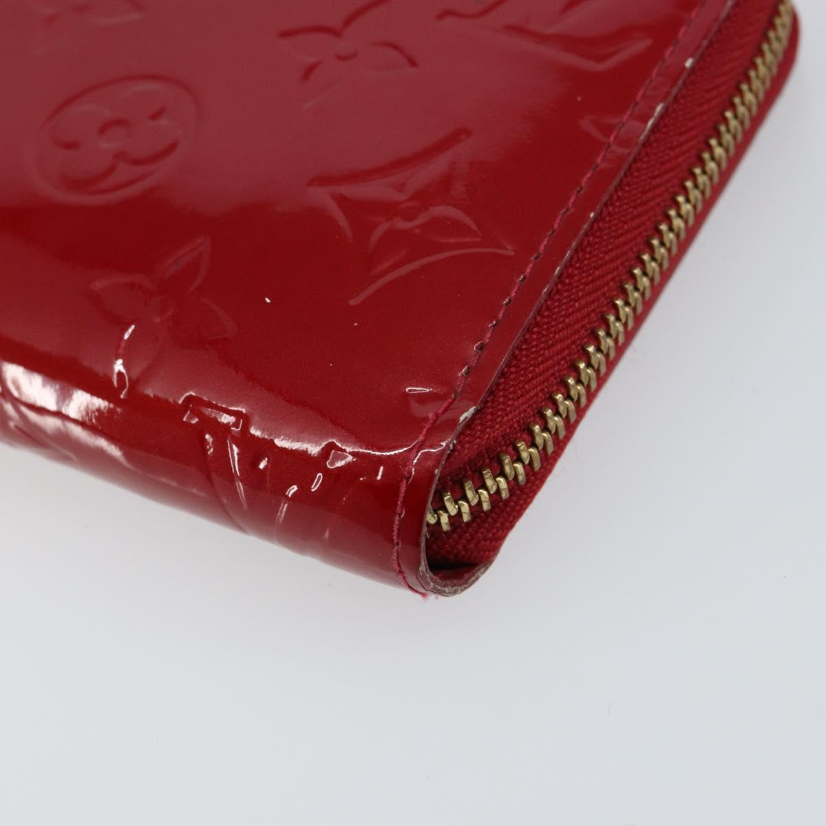 LOUIS VUITTON Vernis Zippy Wallet Wallet Pomme D'amour M91981 LV Auth am9713