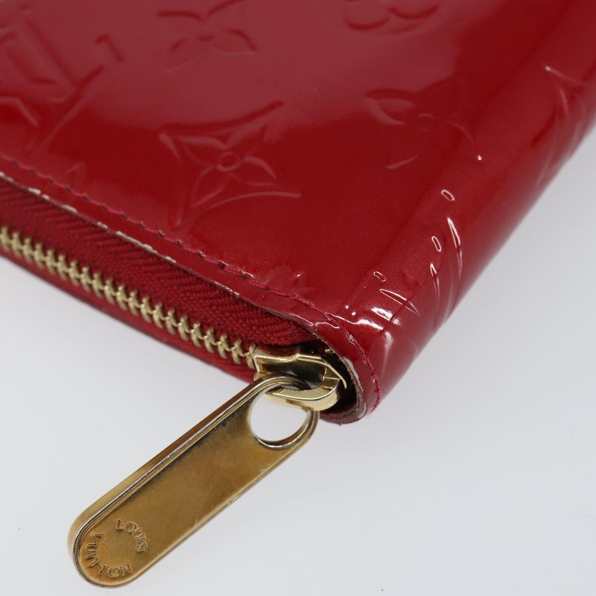 LOUIS VUITTON Vernis Zippy Wallet Wallet Pomme D'amour M91981 LV Auth am9713