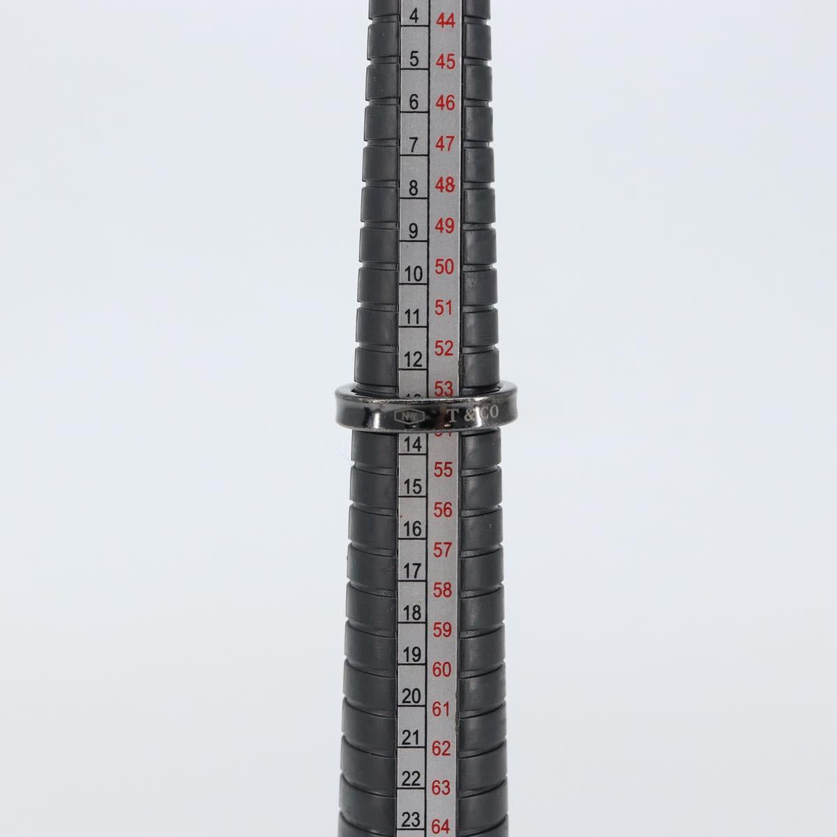 TIFFANY&Co. 1837 Narrow Ring Titanium Ring metal Black Auth am9716