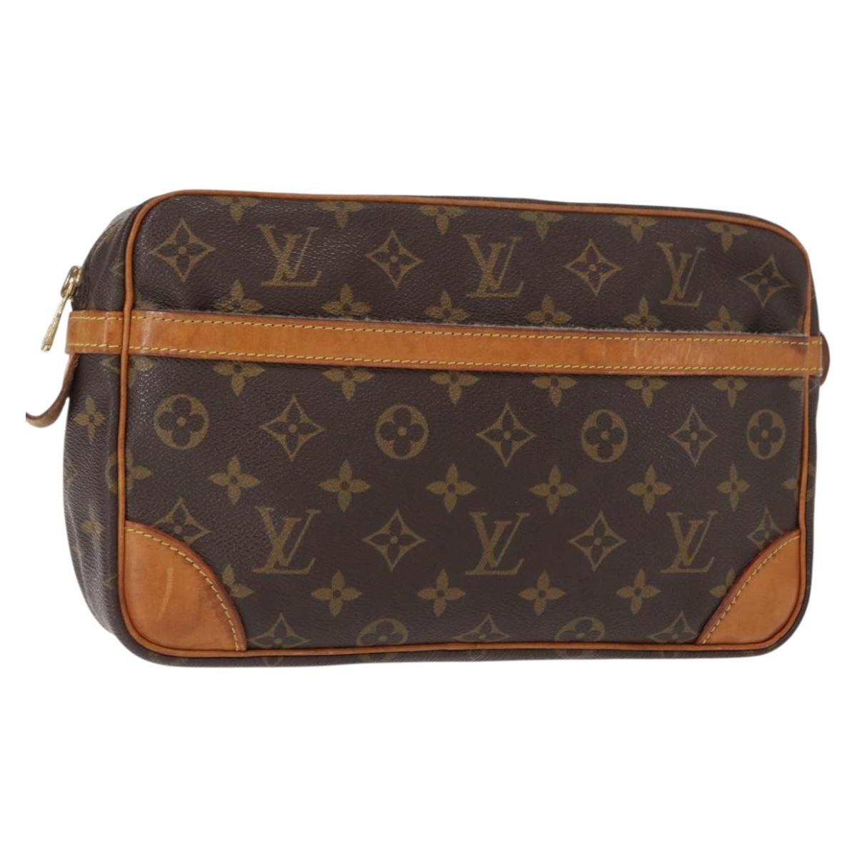 LOUIS VUITTON Monogram Compiegne 28 Clutch Bag M51845 LV Auth am9725