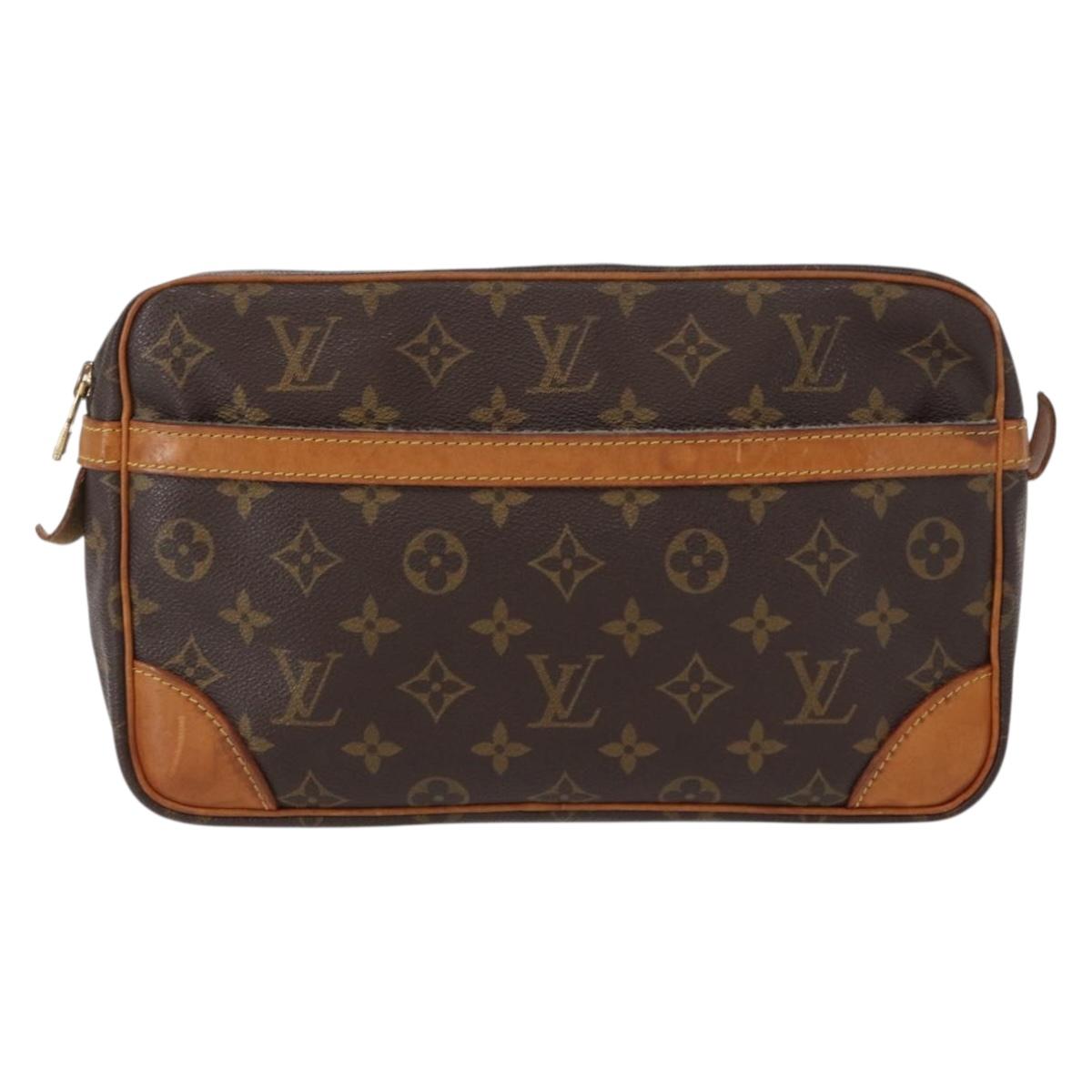 LOUIS VUITTON Monogram Compiegne 28 Clutch Bag M51845 LV Auth am9725