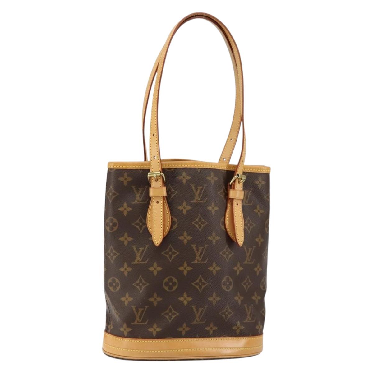 LOUIS VUITTON Monogram Bucket PM Shoulder Bag M42238 LV Auth am9733