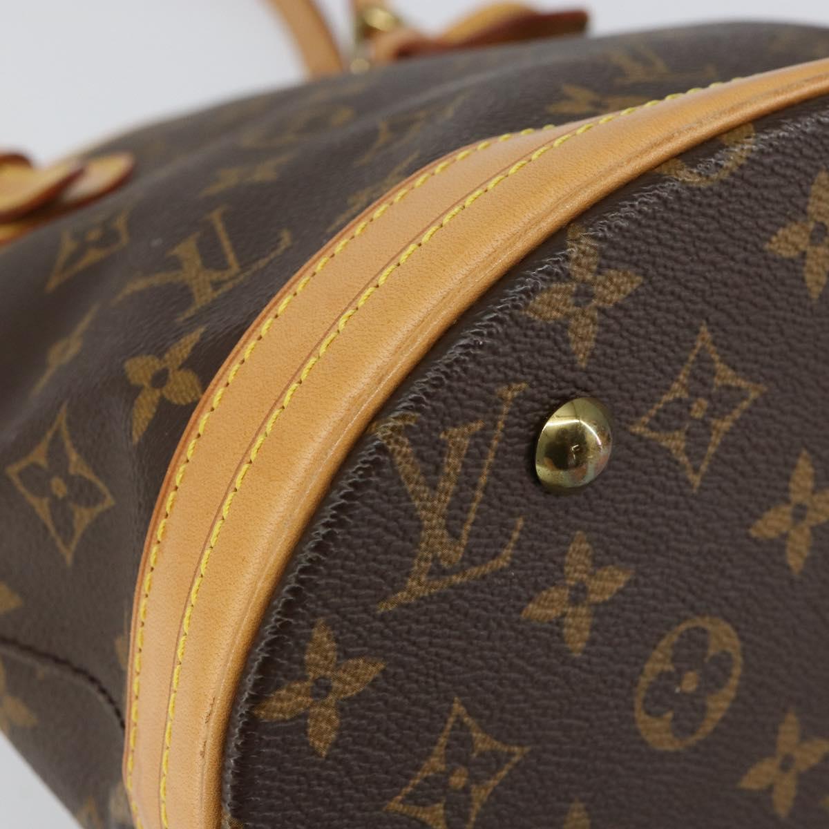 LOUIS VUITTON Monogram Bucket PM Shoulder Bag M42238 LV Auth am9733