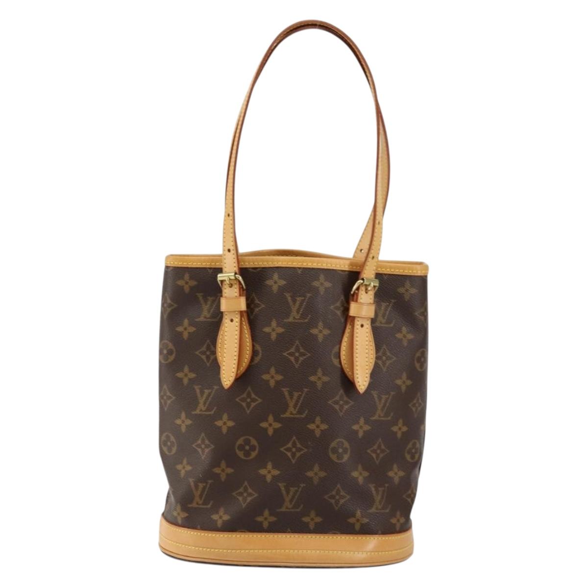 LOUIS VUITTON Monogram Bucket PM Shoulder Bag M42238 LV Auth am9733