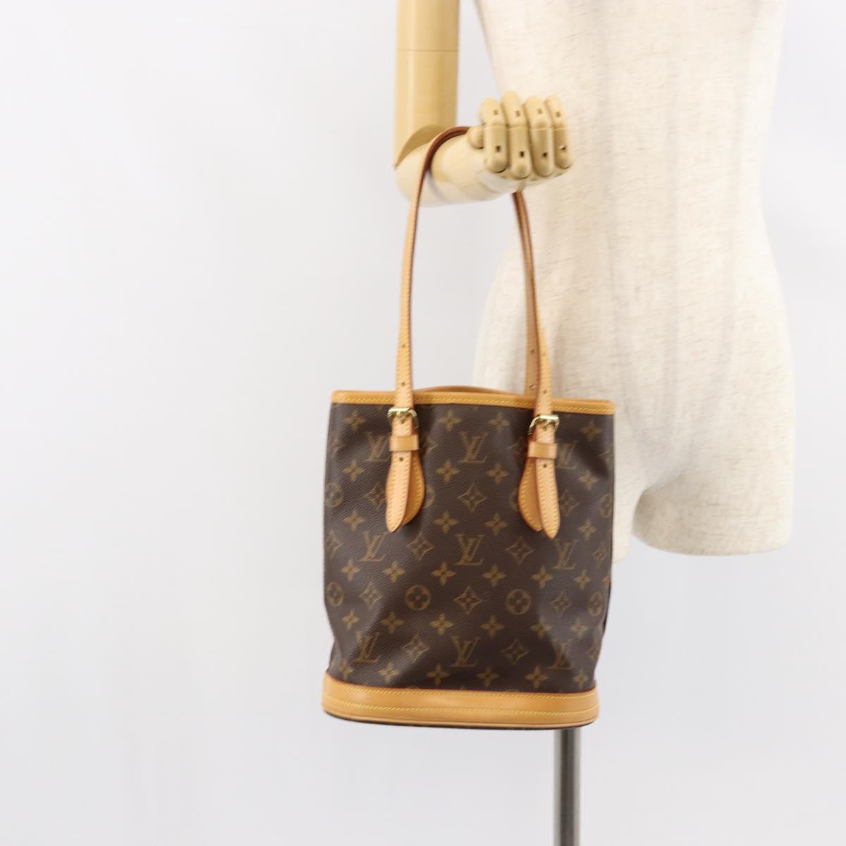 LOUIS VUITTON Monogram Bucket PM Shoulder Bag M42238 LV Auth am9733