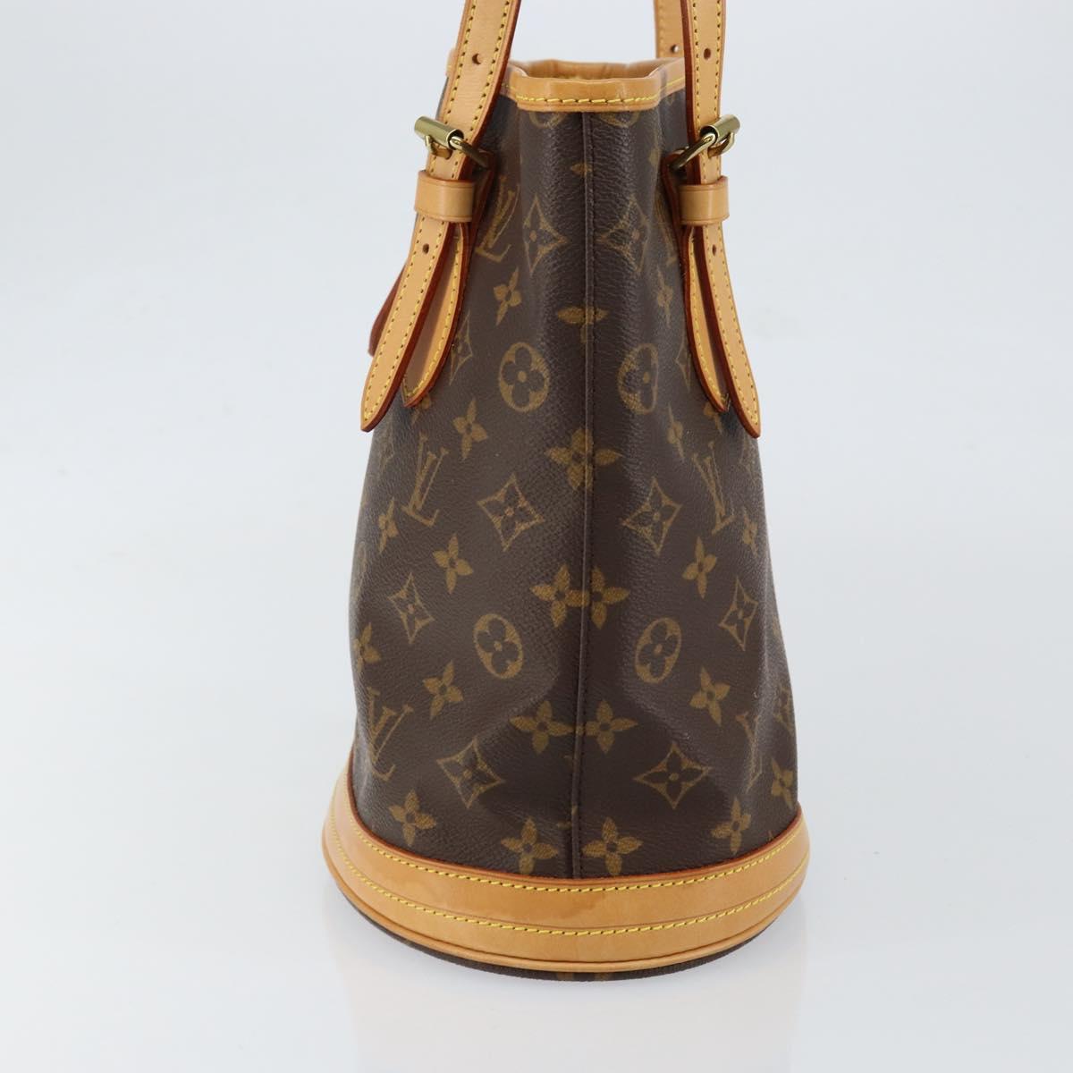 LOUIS VUITTON Monogram Bucket PM Shoulder Bag M42238 LV Auth am9733