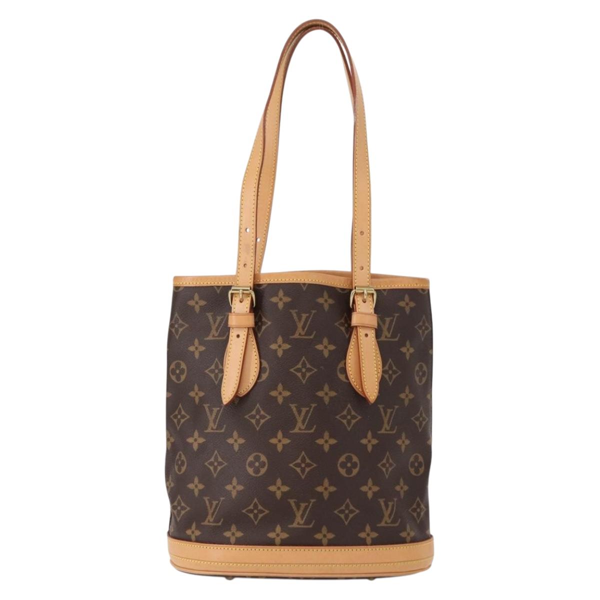 LOUIS VUITTON Monogram Bucket PM Shoulder Bag M42238 LV Auth am9735