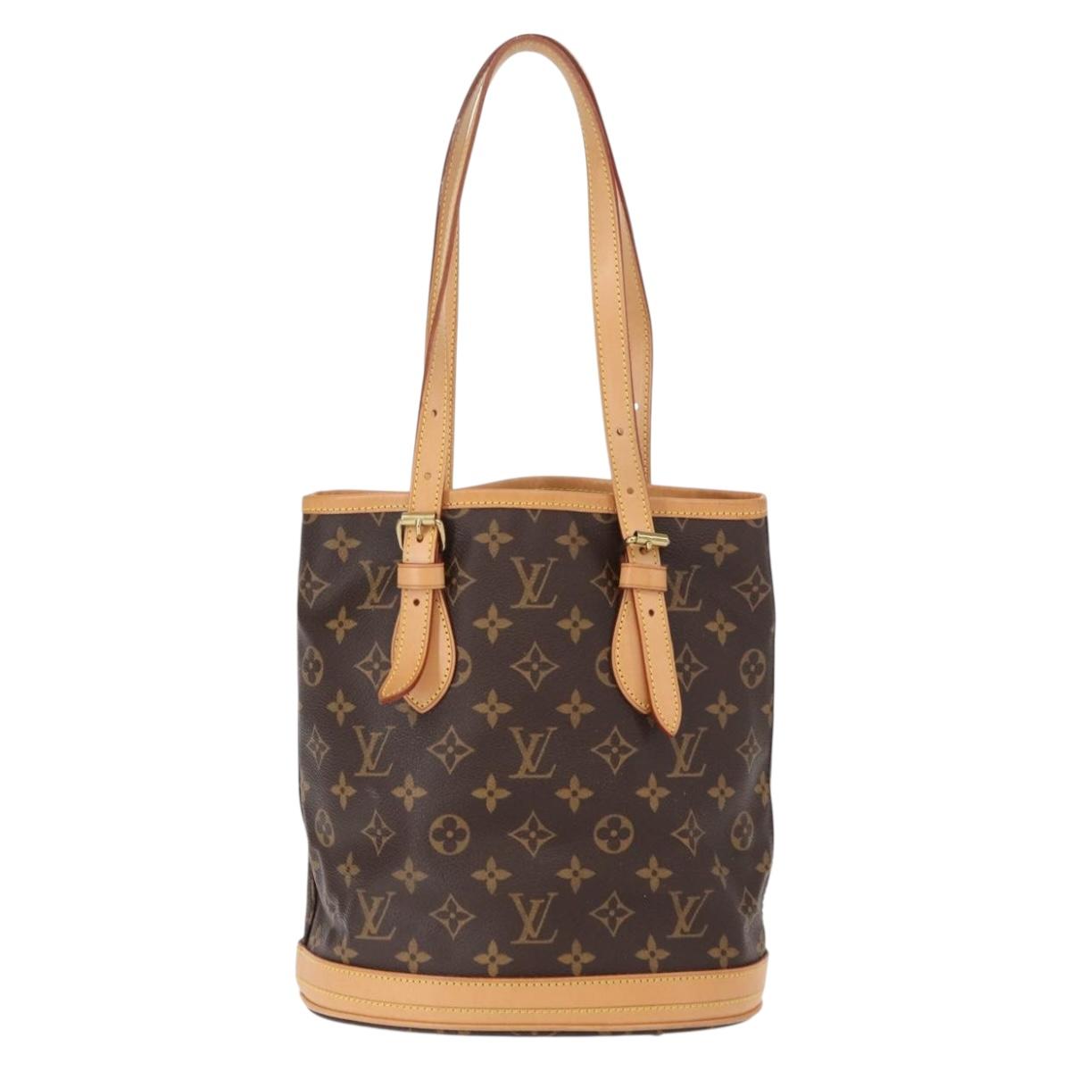 LOUIS VUITTON Monogram Bucket PM Shoulder Bag M42238 LV Auth am9735