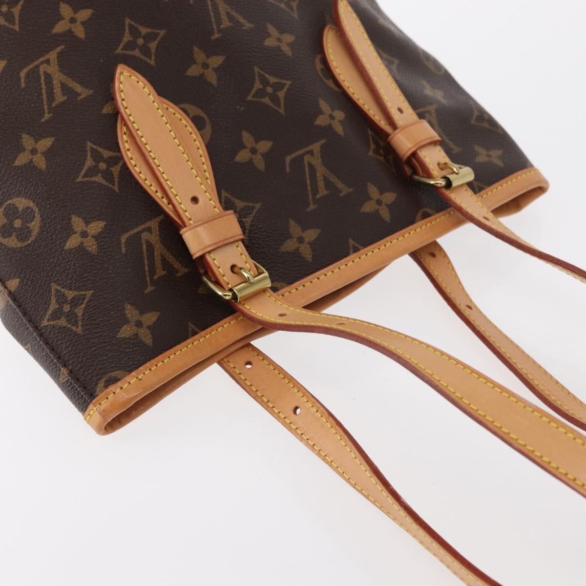 LOUIS VUITTON Monogram Bucket PM Shoulder Bag M42238 LV Auth am9735