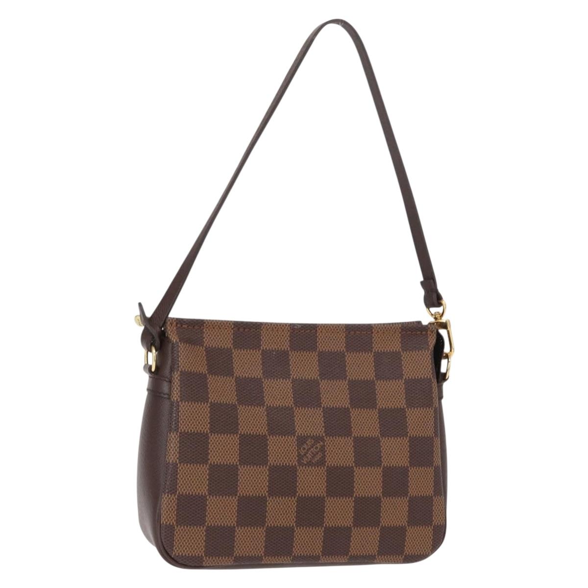 LOUIS VUITTON Damier Ebene Trousse Makeup Pouch N51982 LV Auth am9742V