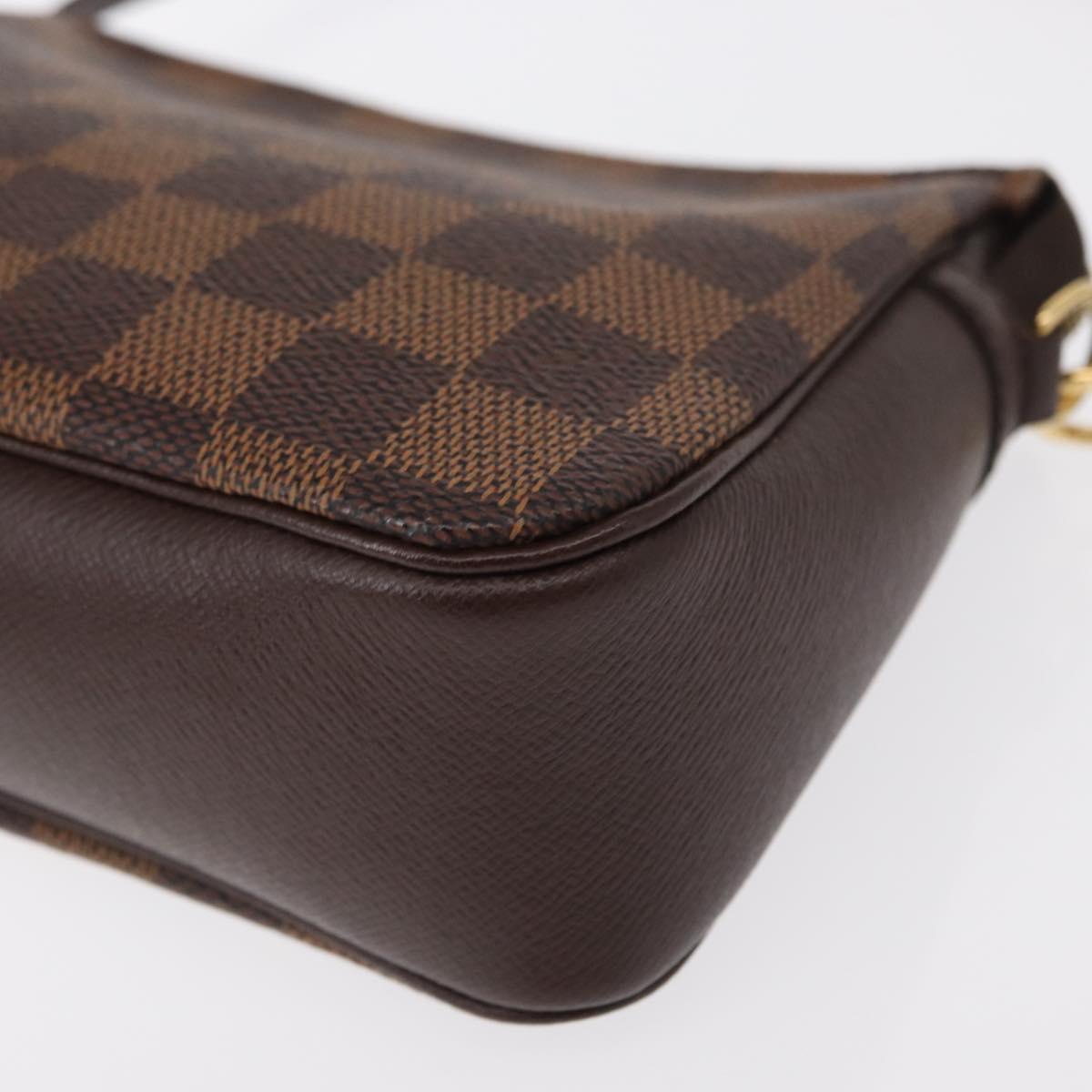 LOUIS VUITTON Damier Ebene Trousse Makeup Pouch N51982 LV Auth am9742V