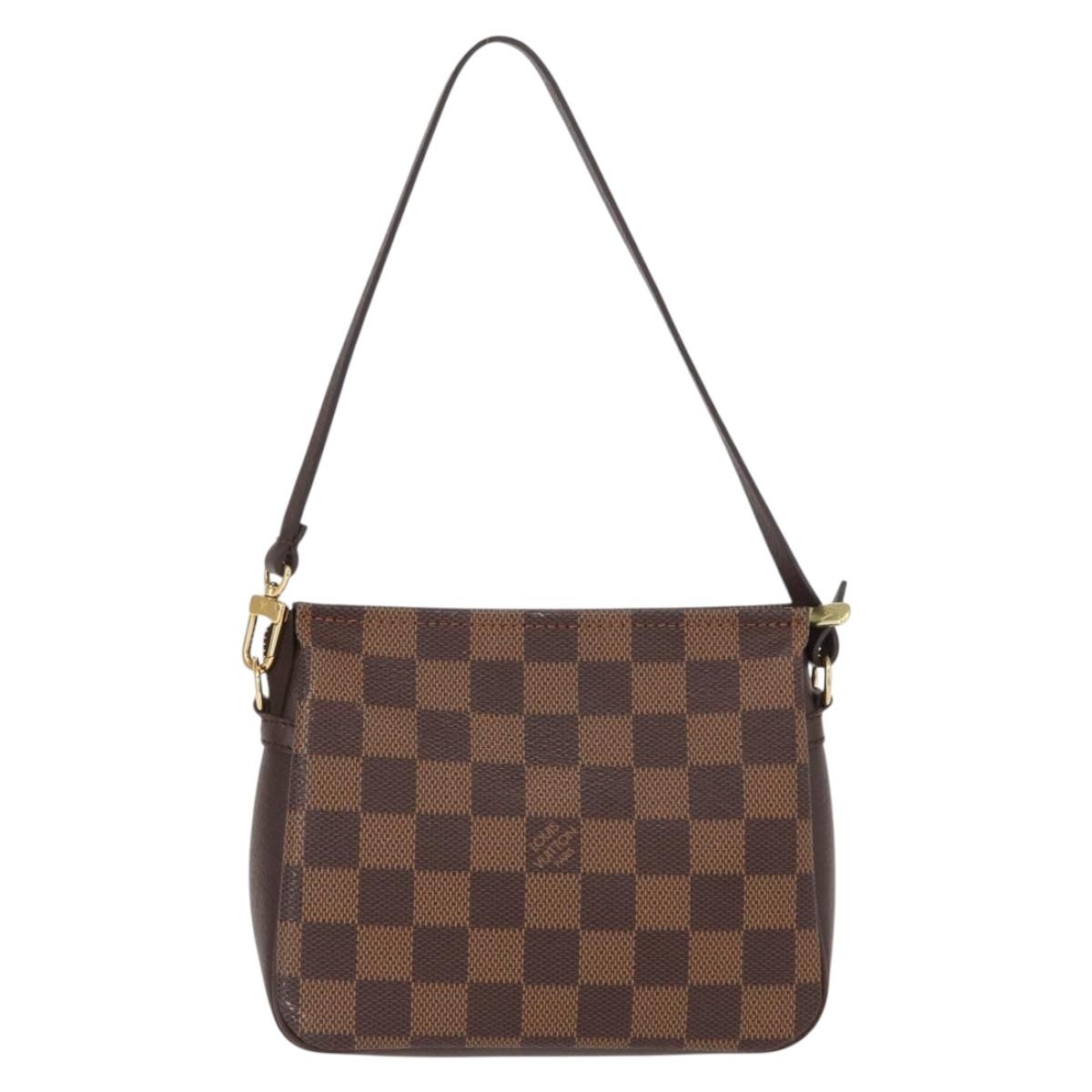 LOUIS VUITTON Damier Ebene Trousse Makeup Pouch N51982 LV Auth am9742V