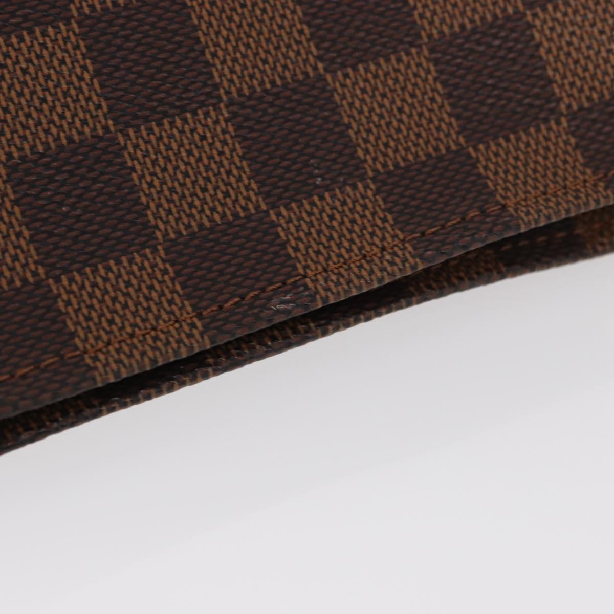 LOUIS VUITTON Damier Ebene Trousse Makeup Pouch N51982 LV Auth am9742V