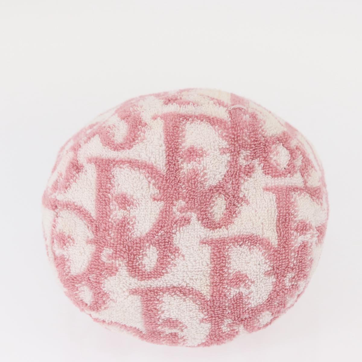 Christian Dior Trotter Canvas Pouch Pile Pink Auth am9744