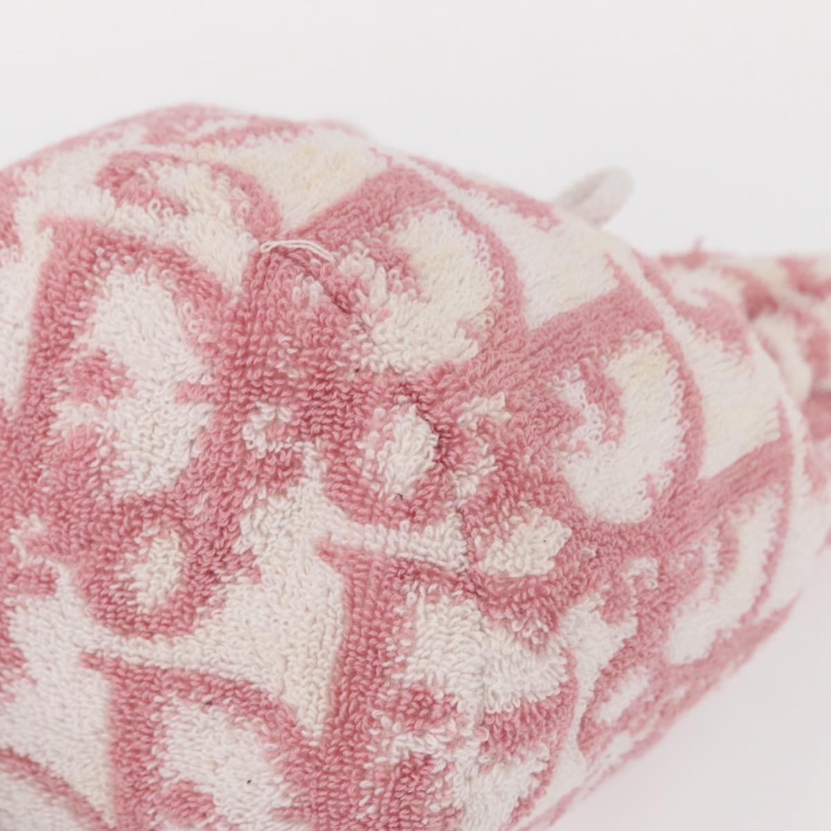 Christian Dior Trotter Canvas Pouch Pile Pink Auth am9744