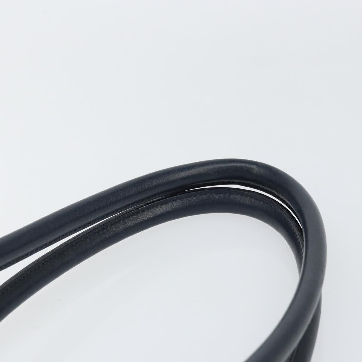 BURBERRY Tote Bag Canvas Ivory Silver Auth am9747