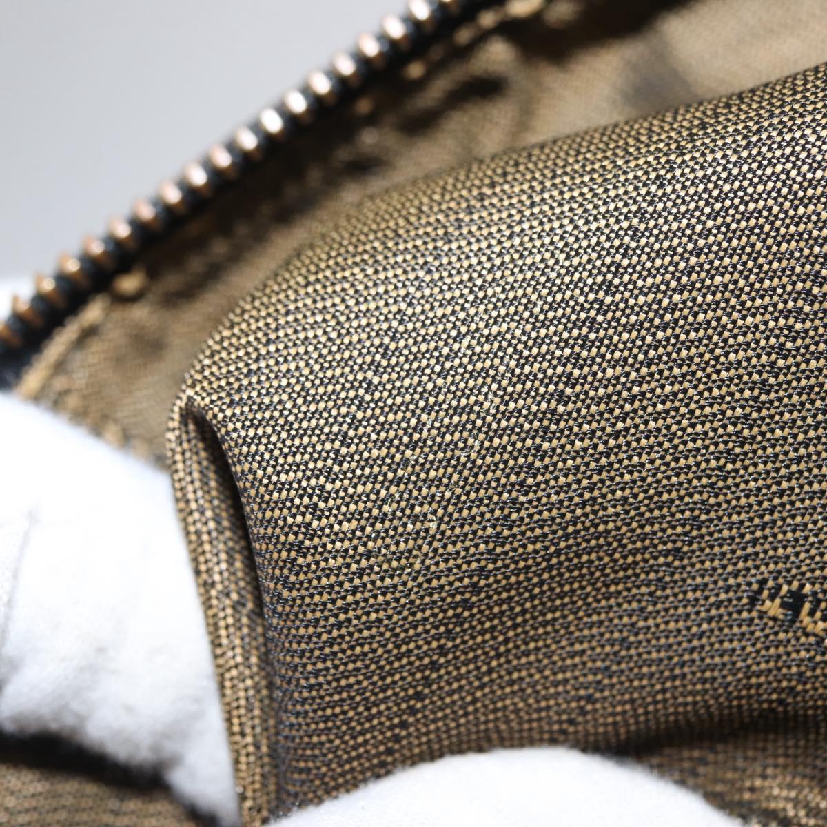 FENDI Zucca Canvas Tote Bag Black Brown Auth am9756