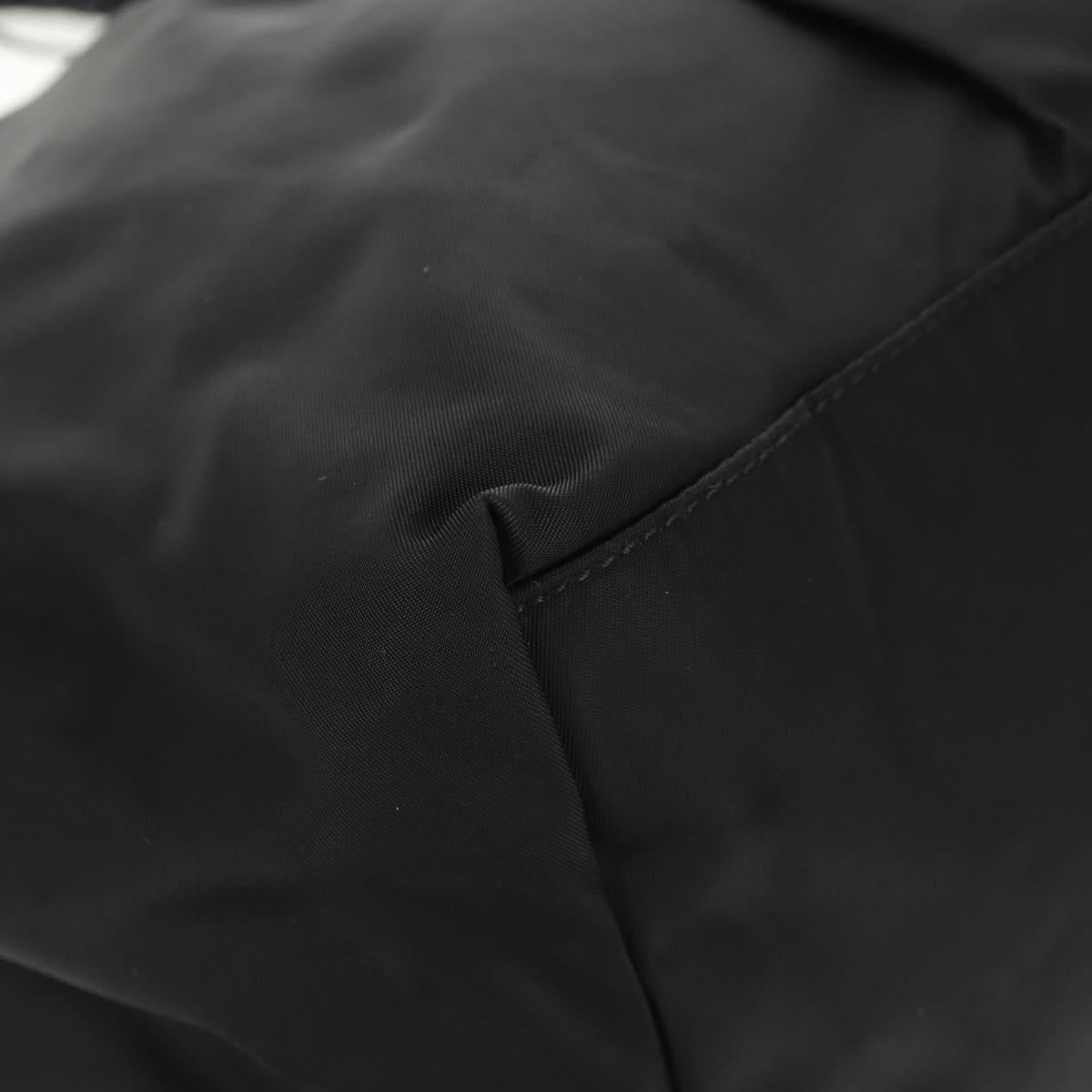 PRADA Hand Bag Nylon 2way Black Gold Auth am9761V